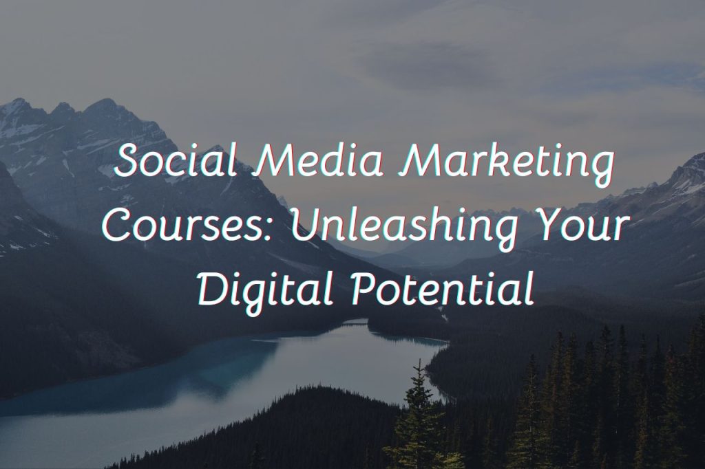 Social Media Marketing Courses: Unleashing Your Digital Potential”